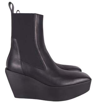 Rick Owens Sliver Platform Beatle Boots US 12 EU 45 Mens Black Leather $1440